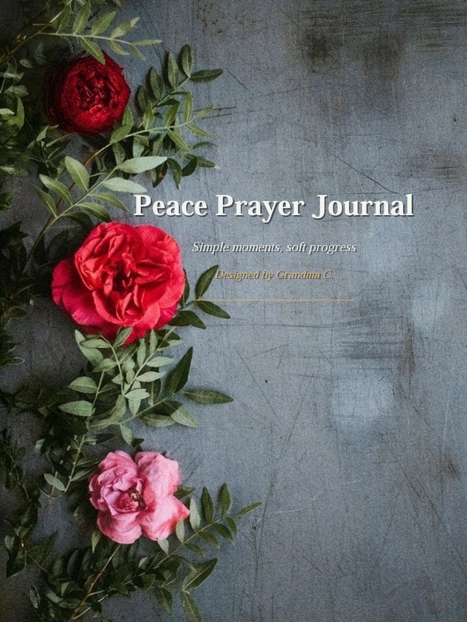 Cover of 27 Days of Peace, a devotional journal with soft pink florals and sage greenery